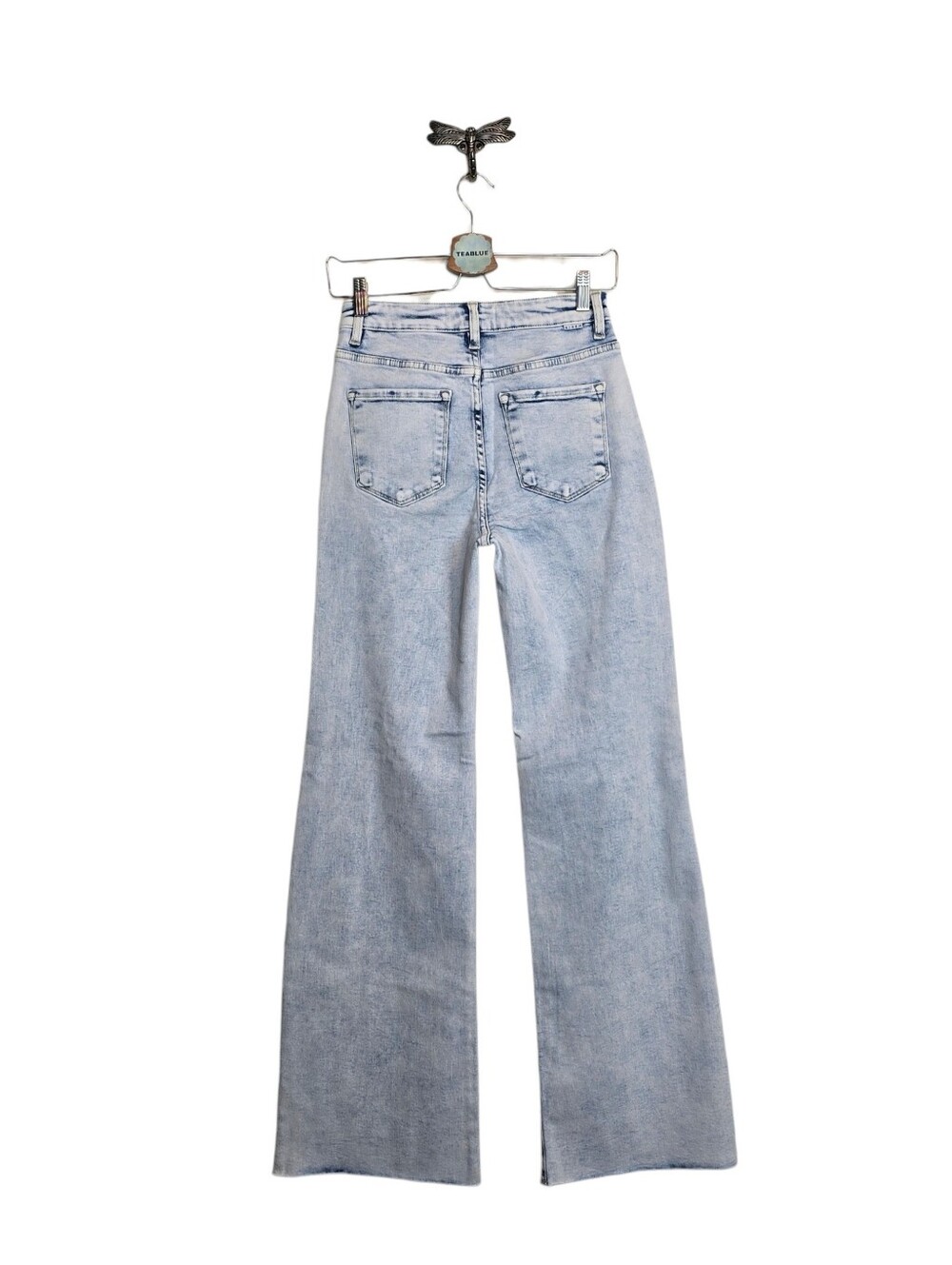 Risen Jeans Georgia - Light Wash Wide Leg Long Tall Inseam 3/26 NWT - Picture 4 of 15